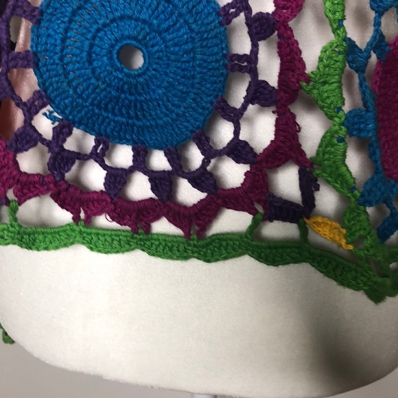 ✅SOLD Vintage rainbow crochet bohemian top - Picture 6 of 8